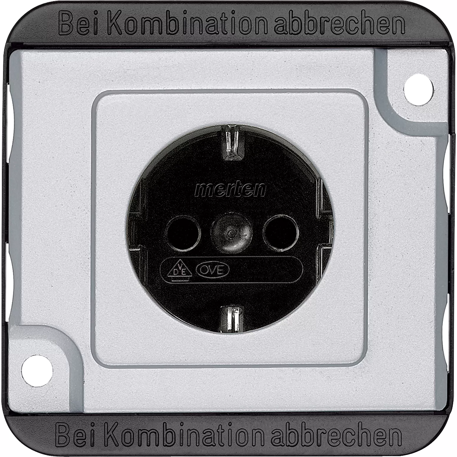 Merten SCHUKO-Steckdose, erhöhter Berührungsschutz, Steckklemmen, mattsilber, PANZER MEG2300-7060