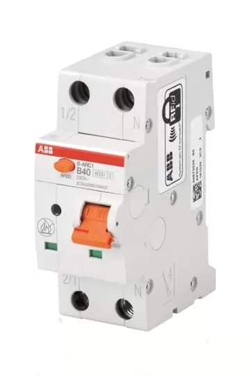 ABB AFDD+LS S-ARC1-B40, 6kA, 1P+N, 2TE Fehlerlichtbogen-Schutzeinrichtung + LS 2CSA255901R9405