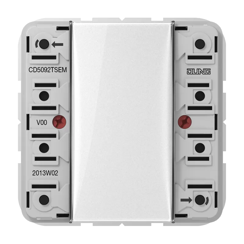 Jung Tastsensor-Erweiterungsmodul 2fach Standard, F50, Serie CD, alpinweiß CD5092TSEM