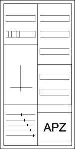 Eaton Zähler-Komplettschrank für 3-Punktbefestigung, ohne Bestückung 191007