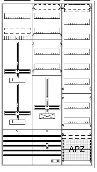 Striebel DA39CY Komplettschrank AP Dreip. A39 2Z1S+2RE1V7A2 2CPX054289R9999