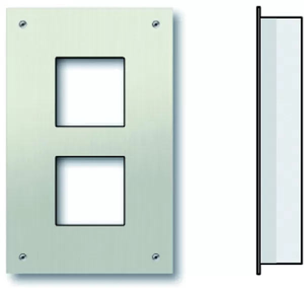 TCS Unterputzmontageset aus Frontplatte und UP-Kasten für Serie AMI, für 2 AMI-Module ZAU2002-0030