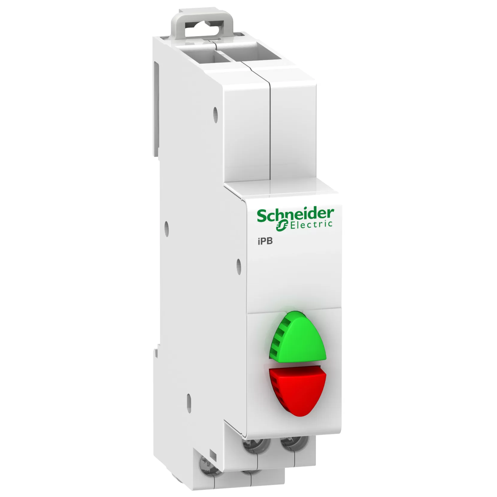 Schneider Electric Doppel-Drucktaster iPB, 1 Schließer + 1 Öffner, Taste grün/rot A9E18034