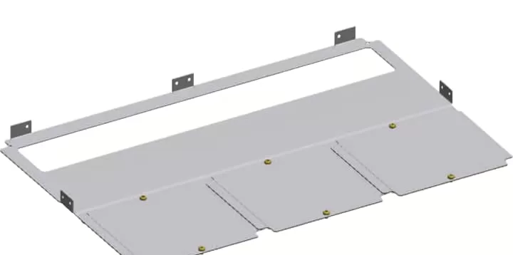 Striebel & John RB56F Bodenblech mit Flanschöffnung 5-feldbreit, Tiefe 600 mm RB56F