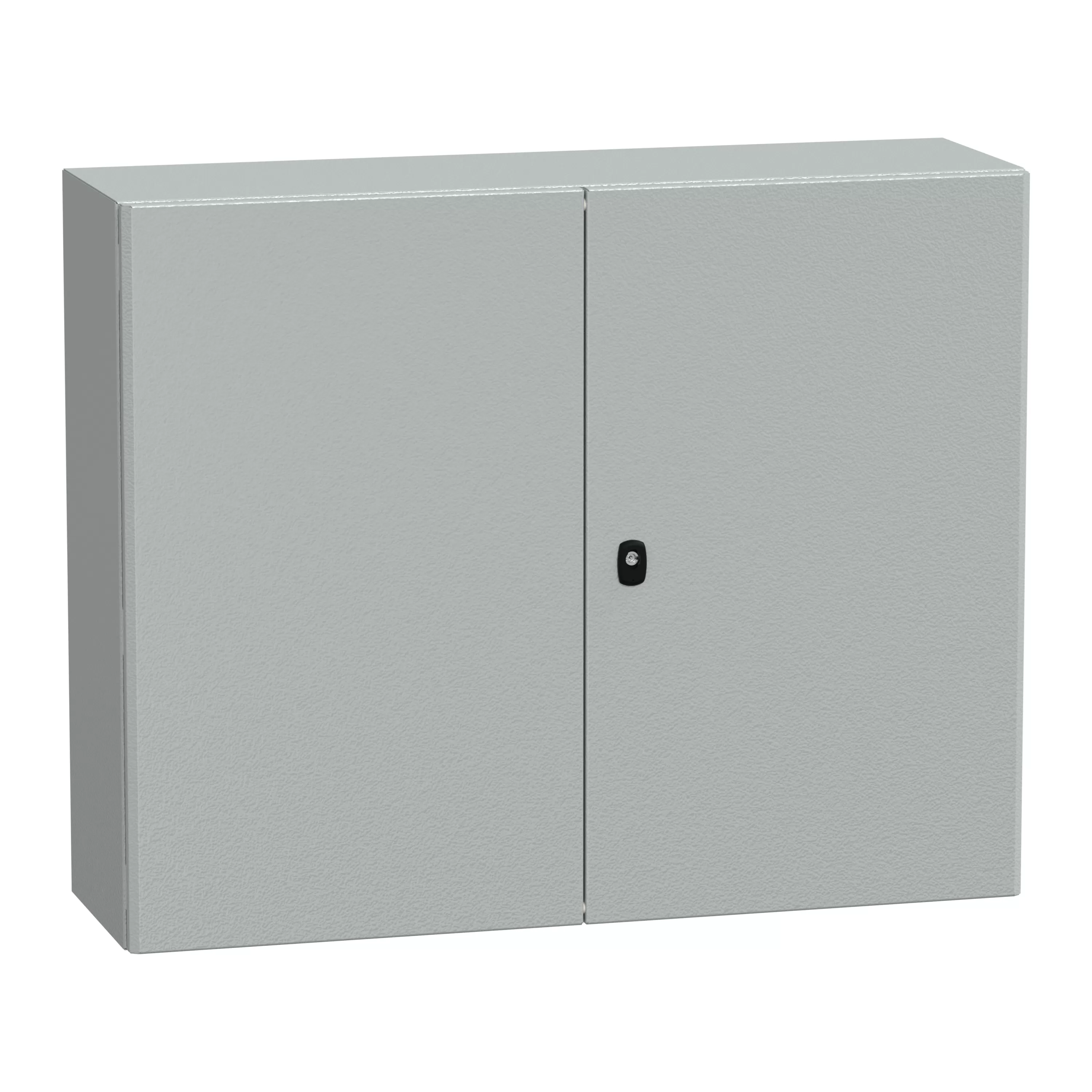 Schneider Electric Spacial S3D db Volltür m. Montageplatte H800xB1000xT300.IP55 IK10 RAL7035. NSYS3D81030DP