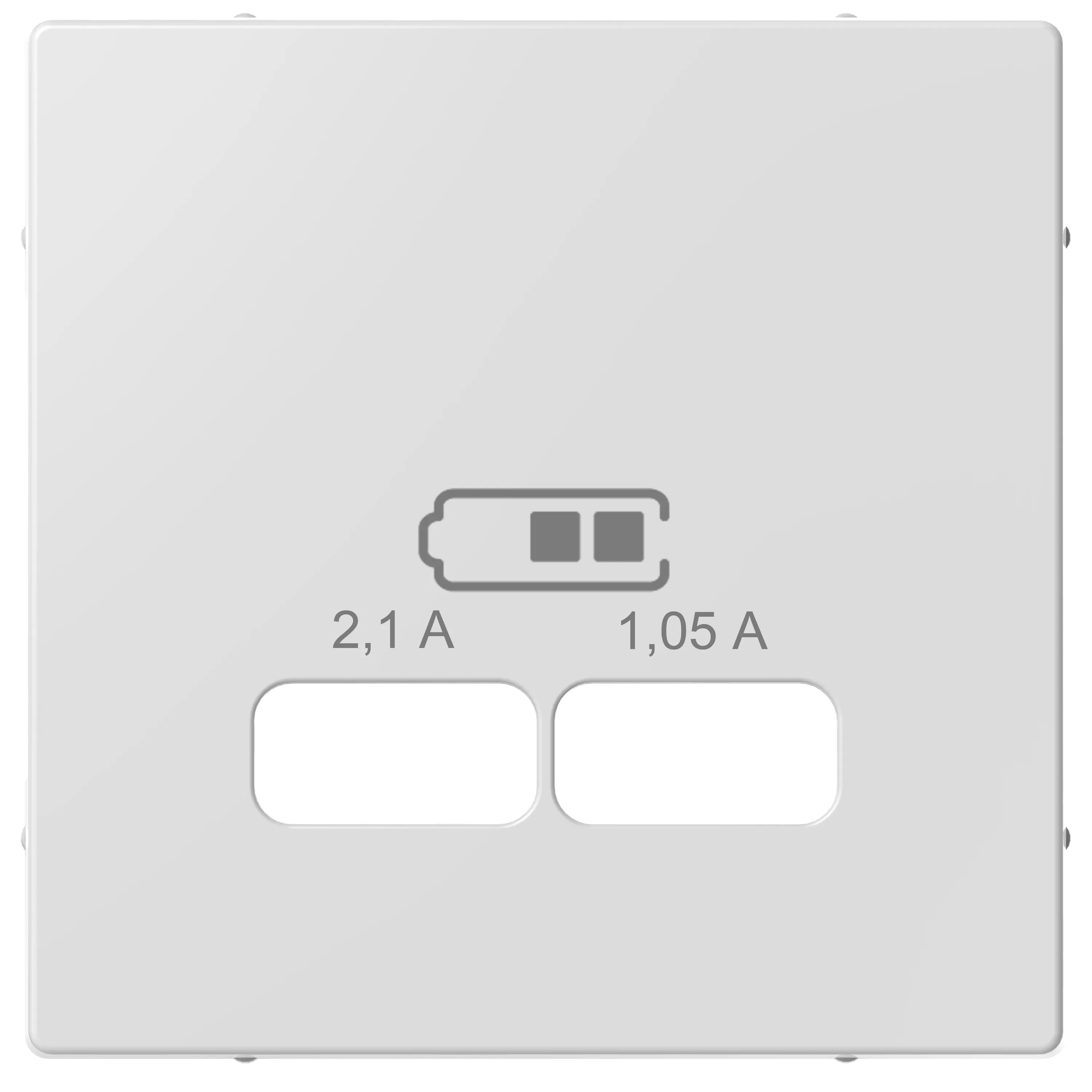 Merten Zentralplatte für USB Ladestation-Einsatz, aktivweiß glänzend, System M MEG4367-0325