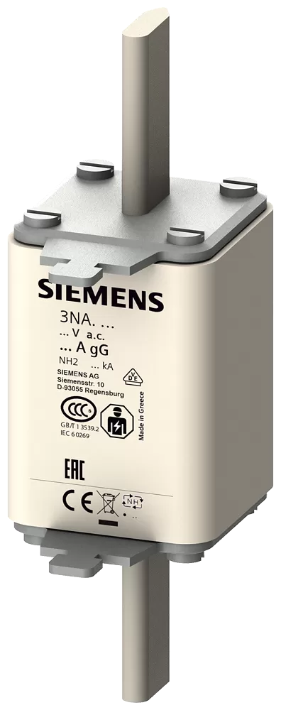 Siemens NH-Sicherungseinsatz, NH2, In: 100 A, gG, Un AC: 500 V, Un DC: 440 V 3NA3230