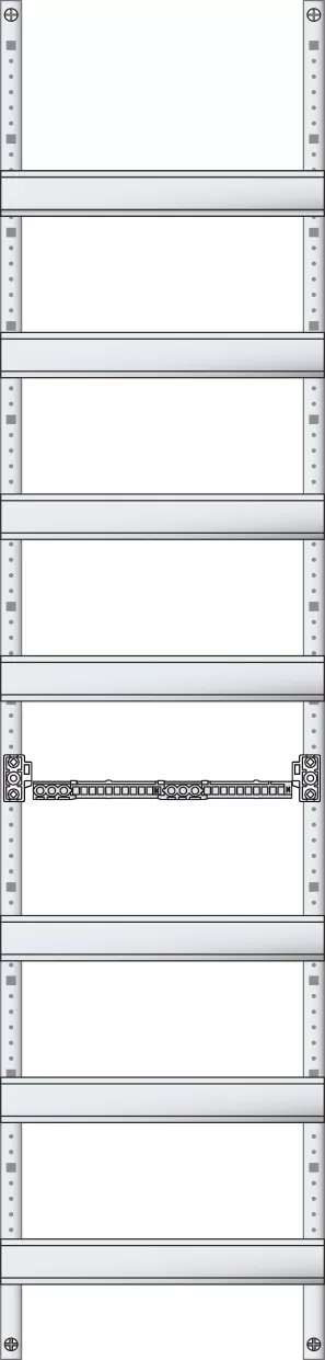 ABN ESPRO-Verteilerfeld für Flachverteiler 1 x 7-reihig mit N+PE Steckklemmen  MFK17R