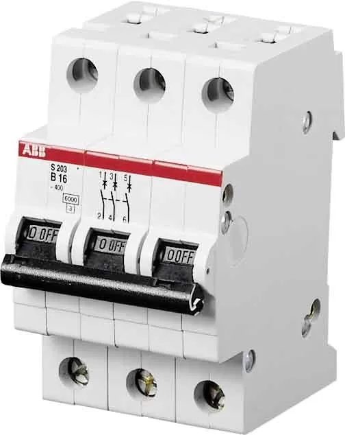 ABB S203-B25 Sicherungsautomat B-Char., 6 kA, 25A, 3P