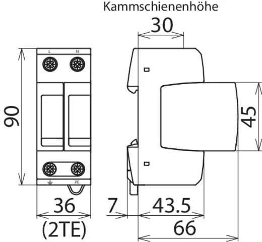 Dehn Überspannungsableiter Typ 2 DEHNguard M für einphasige TT- und TN-Systeme 952110
