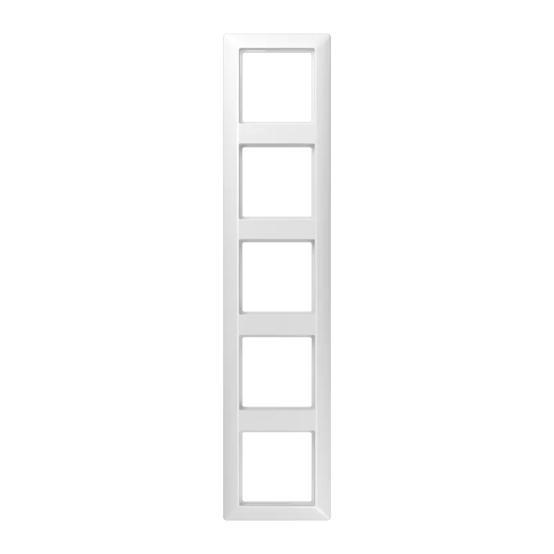 Jung Rahmen 5fach, senkrechte und waagerechte Montage, Duroplast, AS 500, alpinweiß AS585WW