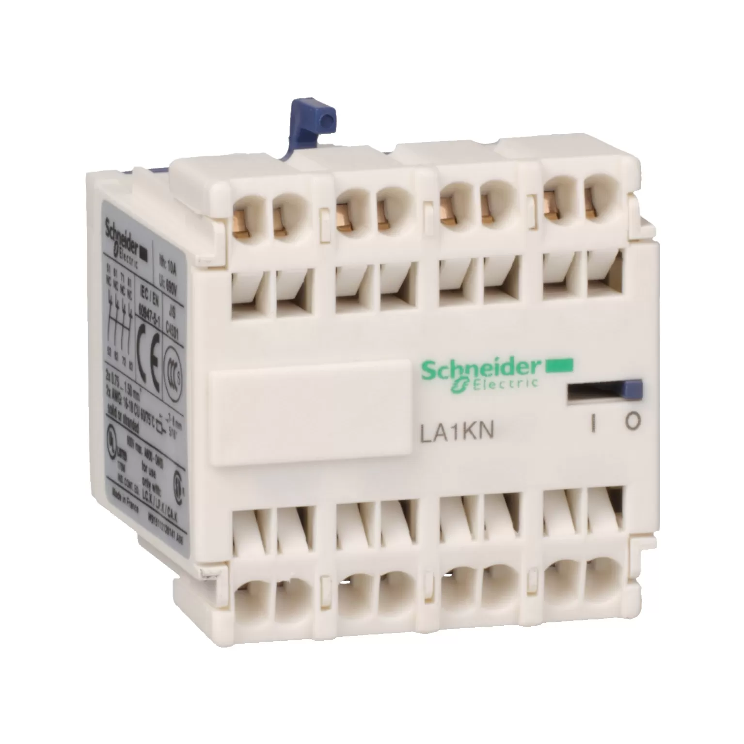 Schneider Electric Hilfsschalterblock, 4S, Federzugklemmen LA1KN403