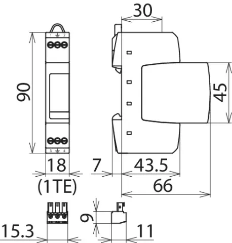 Dehn Überspannungsableiter Typ 3 DEHNrail M 2-polig 150V für Industrieelektronik 953209