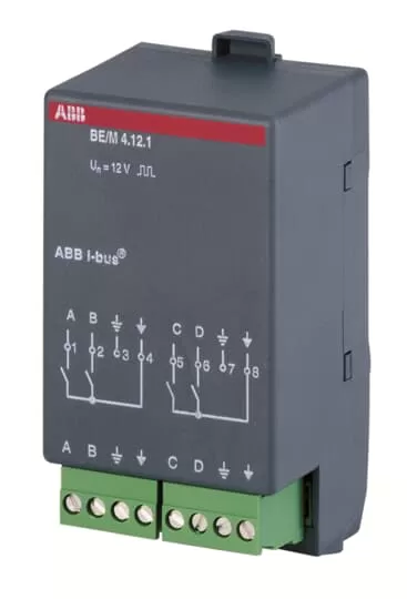 ABB BE/M4.12.1 Binäreingangsmodul, 4fach, Kontaktabfrage 2CDG110007R0011