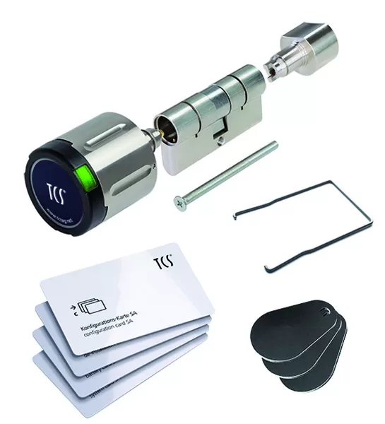 TCS Knaufzylinder:pack mit elektronischem Schließzylinder (Stand alone) für alle Profilzylinderschlösser, IP66, Maße Profilzylinder (mm) 65/65 817-003-6565