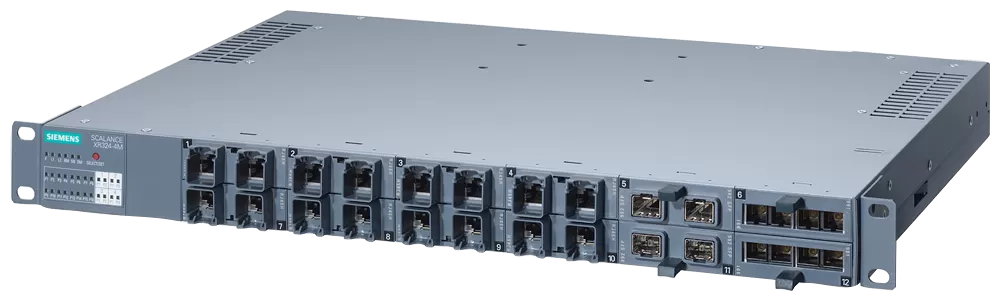 Siemens SCALANCE XR324-4M EEC managed L2 Switch,16xRJ45,4xMediensch., Ports vorn, AC230V 6GK53244GG103ER2