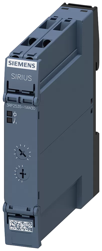 Siemens Zeitrelais, rückfallverzögert, 1W, 15 Zeitbereiche, 0,05 S-100h, DC 12-240V, 3RP25351AW30