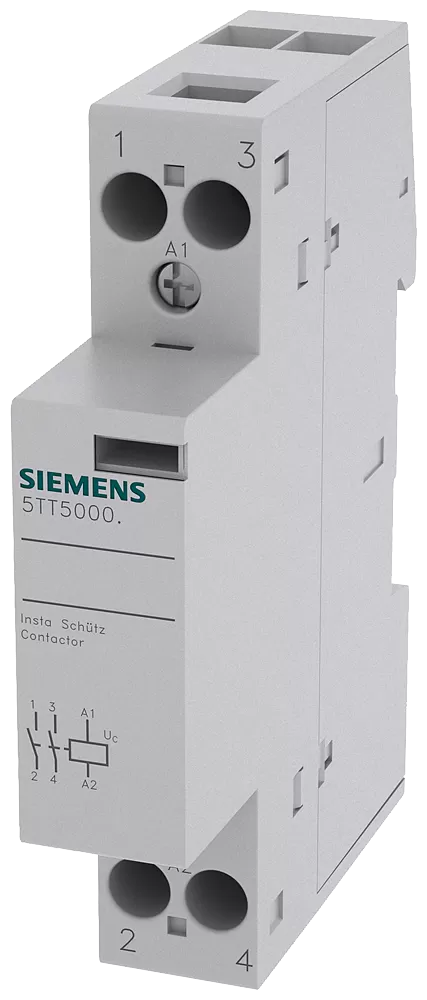 Siemens INSTA-Schütz mit 2 Schließern, Kontakt für AC 230V, 400V 20A Ansteuerung AC 24V 5TT58002