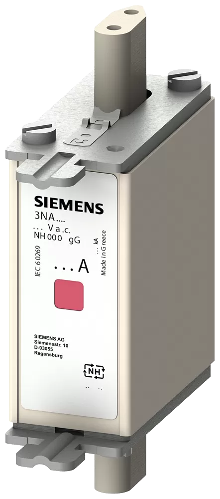 Siemens NH-Sicherungseinsatz, NH000, In: 100 A, gG, Un AC: 500 V, Un DC: 250 V 3NA7830