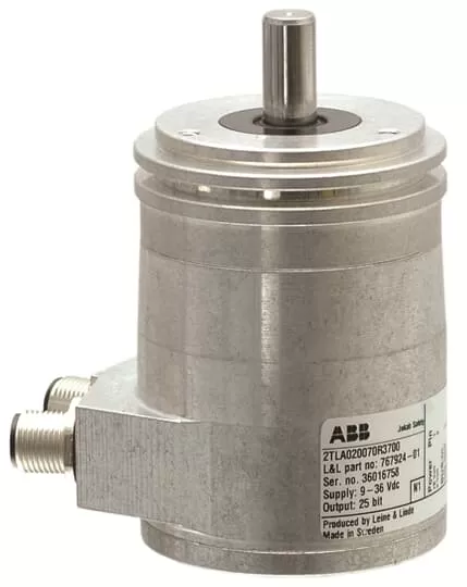 ABB RSA 698 MS10M12 PLUTO-Drehgeber Multiturn, mit 10 mm Welle, 3 x M12 2TLA020070R3700