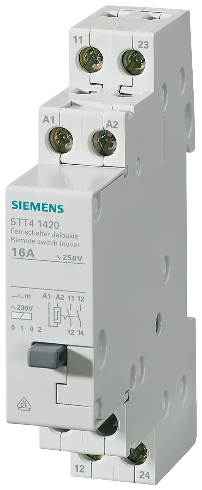 Siemens Fernschalter mit 2 Schließern, mit Jalousieschaltung Kontakt für AC 230V, 400... 5TT41420