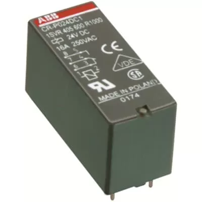 ABB CR-P024AC2G Steckbares Interface-Relais 2We, A1-A2=24VAC, 250V/8A, Goldkontakte 1SVR405606R0000