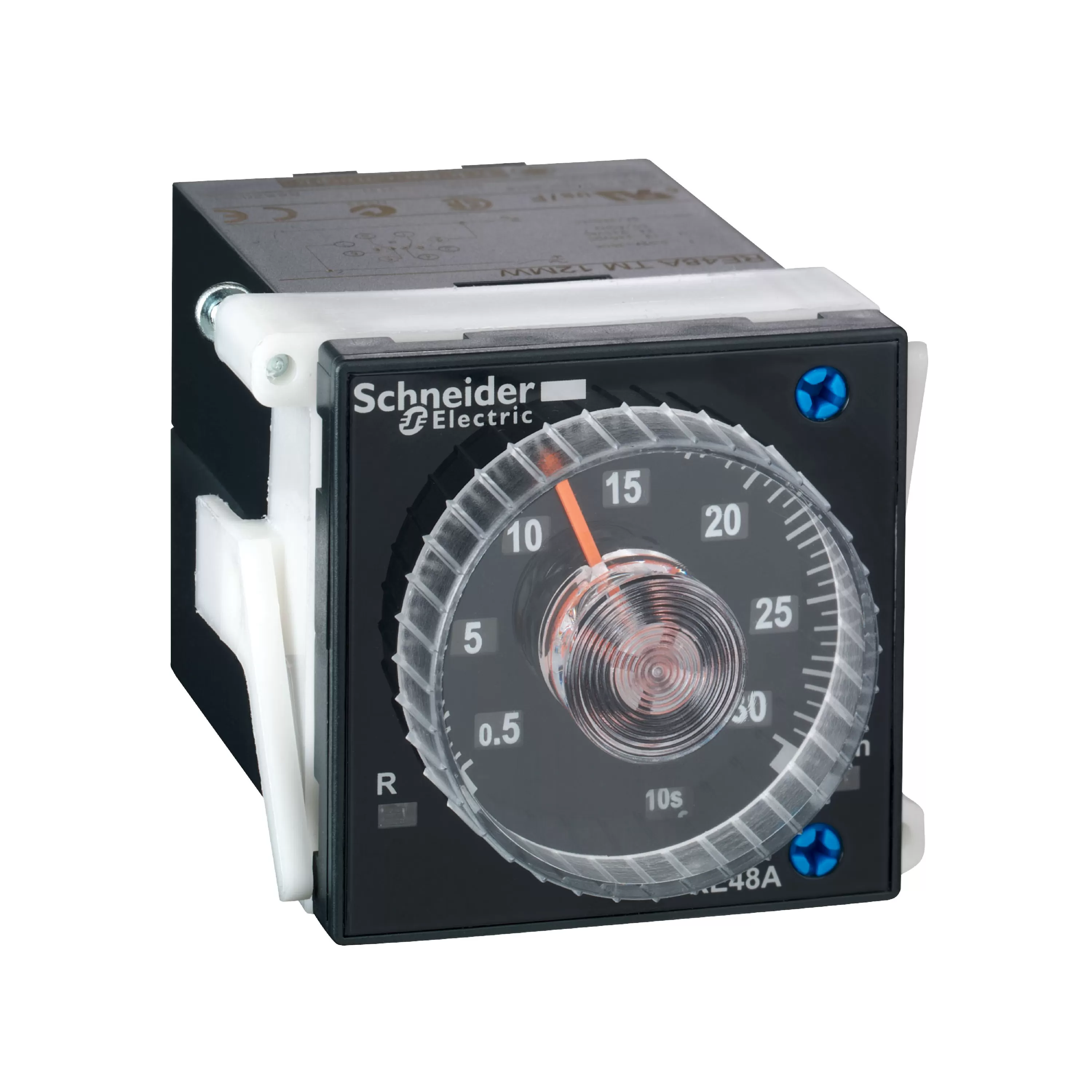 Schneider Electric Zeitrelais ansprechverzögert, 0,02 s-300 h, 2 W, 24-240VAC/DC, Format 48x48 RE48ATM12MW