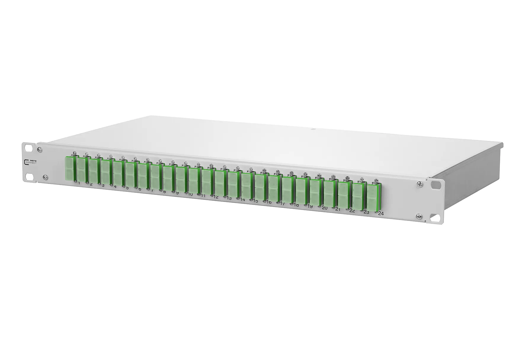 Metz Connect OpDAT fix Patchfeld VIK 24xSC-D APC (grün), OS2, grau 150250F224-E