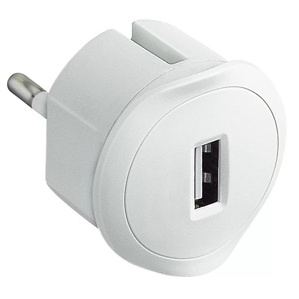 Legrand USB Adapter 1,5A-5V für eine Schukosteckdose in der Farbe weiß 050680