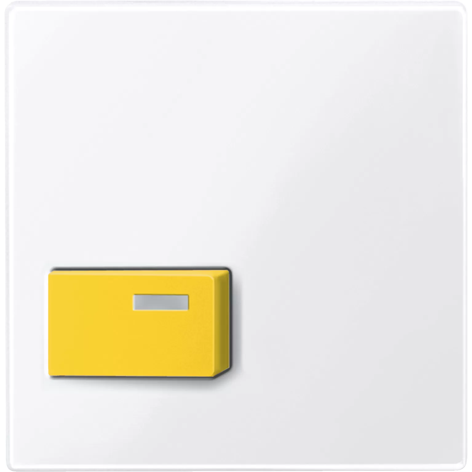 Merten Zentralplatte für Abstelltaster, gelb, aktivweiß glänzend, System M 451625