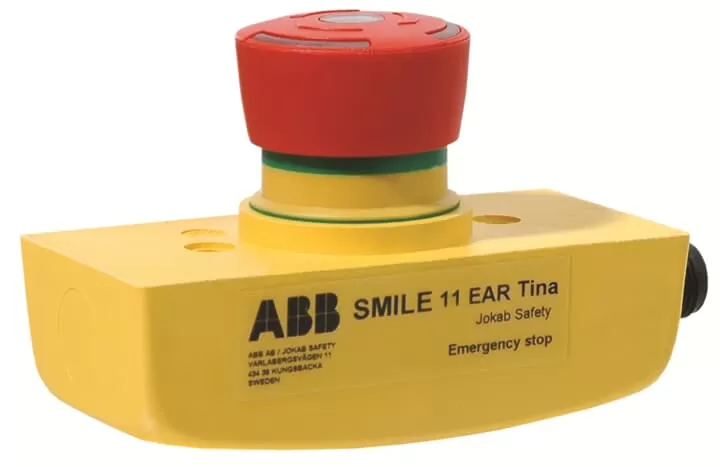 ABB SMILE 11 EAR Tina Not-Halt-Taster 1 x 5-poliger Stiftstecker M12, Einbau 2TLA030050R0100