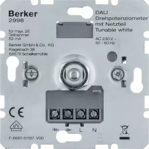 Berker DALI Drehpot. Tunable white m. Netzt. 2998