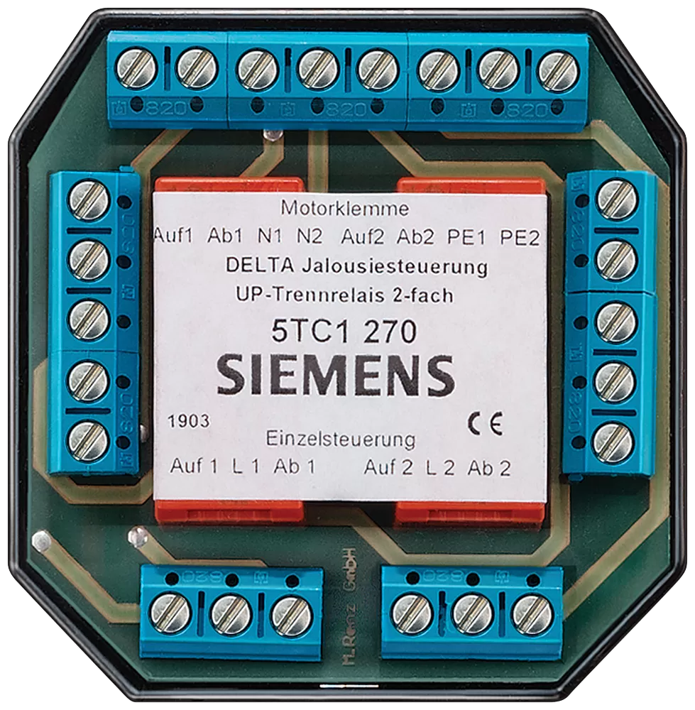 Siemens DELTA Jalousiesteuerung UP-Trennrelais 2-fach mit Einzelsteuerung AC 230V, 8A... 5TC1270