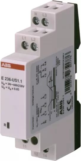 ABB E236-US1.1 Unterspannungsrelais 3Ph.+N,1Wechsler 2CDE165001R2001