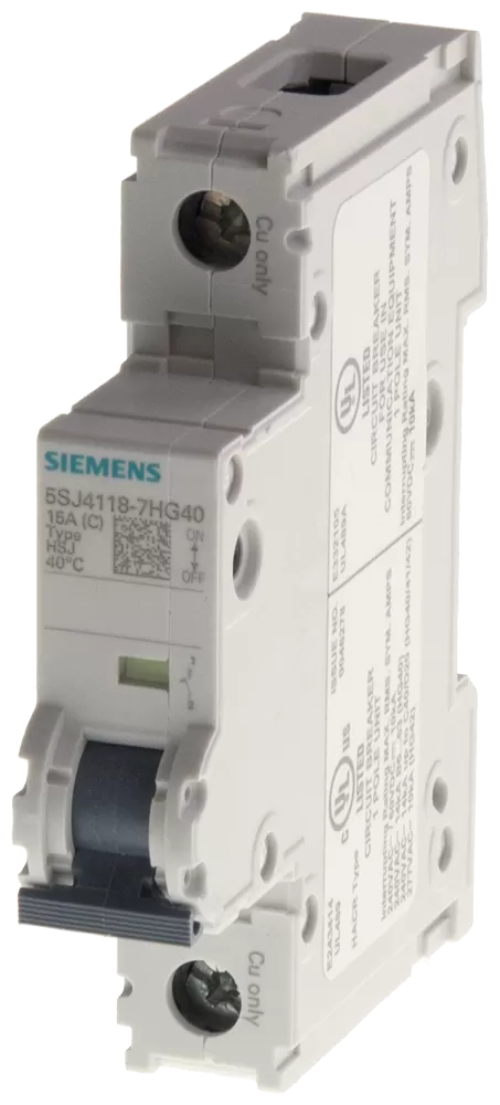 Siemens Leitungsschutzschalter 240V 14kA, 1-polig, C, 20A, T=70mm nach UL 489, gleich. 5SJ41207HG40
