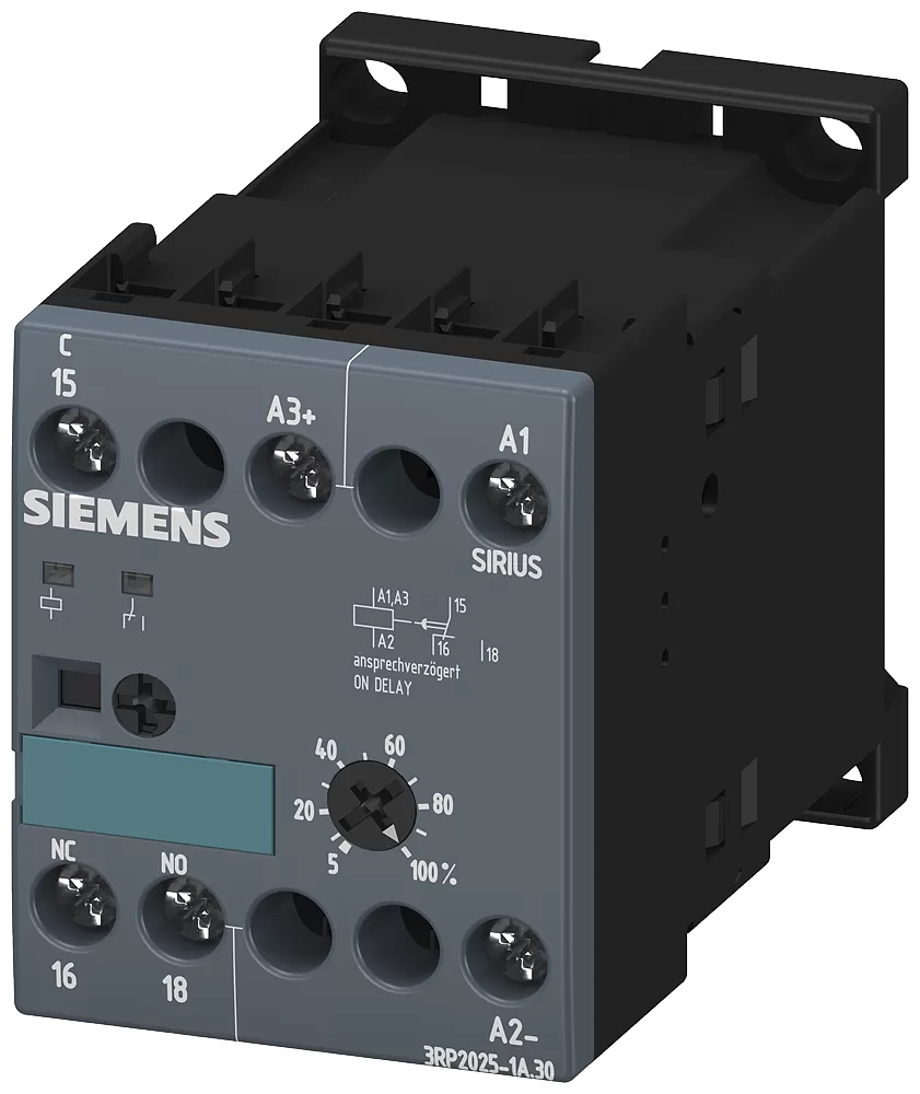 Siemens Zeitrelais, elektronisch, ansprechverz. 1W, AC/DC24V, AC100-127V 3RP20251AQ30