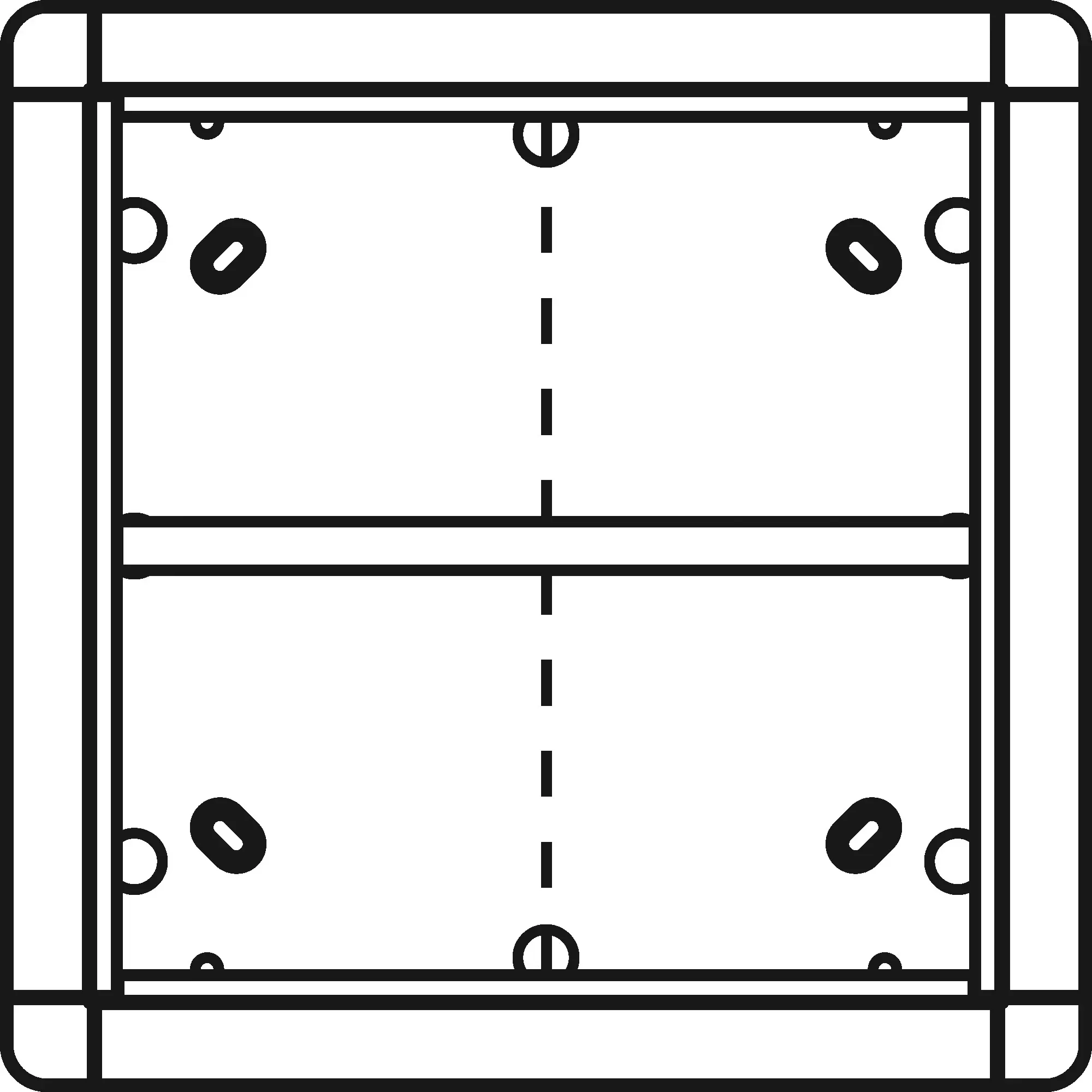 Ritto Aufputzrahmen 4 Modulplätze quadratisch, weiß 1883570