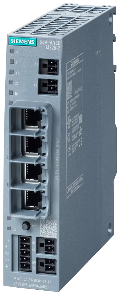 Siemens SCALANCE M826-2, SHDSL-Router (Ethernet2/4-Draht-Leitung), VPN, Fi... 6GK58262AB002AB2