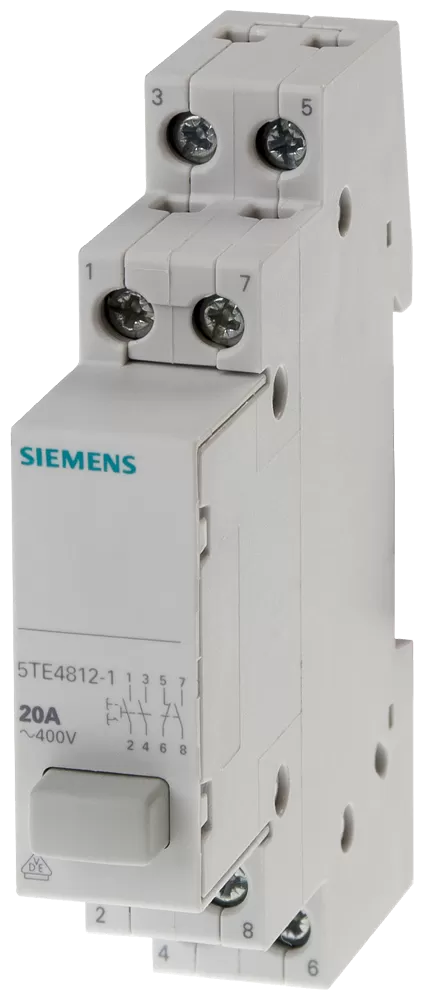 Siemens Taster 3S+1OE, 1 Taste grau, mit Rastfunktion 5TE48121