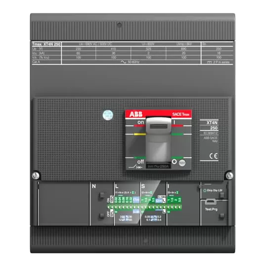 ABB XT4N 250 EKIP E-LSIG In100A 4p FF UL/CSA Kompakter Leistungsschalter Tmax XT4 1SDA080223R0001
