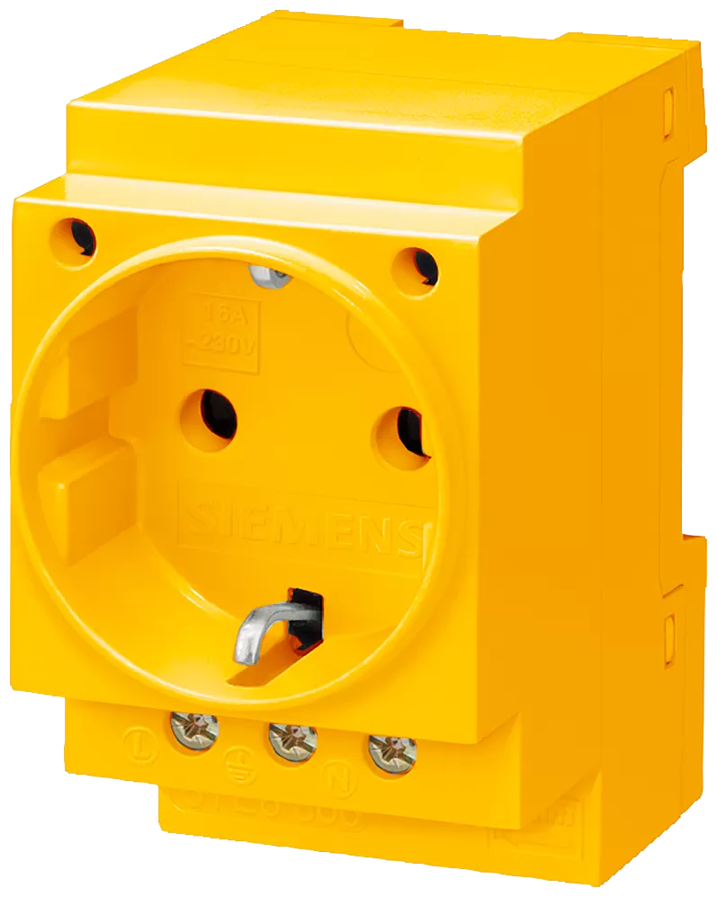 Siemens SCHUKO-Steckdose 16A gelb nach DIN VDE 0620 für Verteilereinbau 5TE6810
