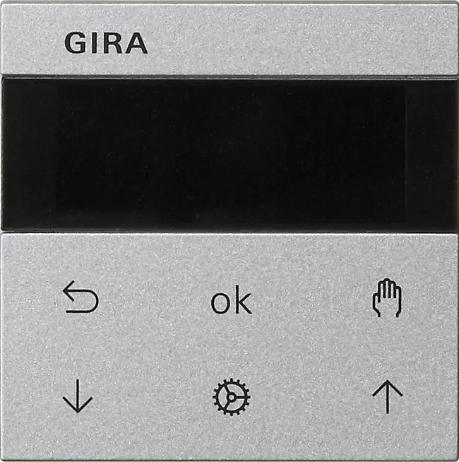 Gira S3000 Jal.- + Schaltuhr Display System 55 F Alu 536626