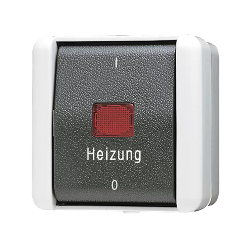 Jung Heizungsschalter, Aus 2-pol., 10 AX 250 V ~, IP 44, WG 800 802HW