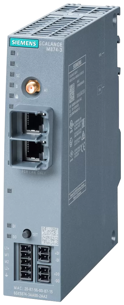 Siemens SCALANCE M874-3, 3G-Router (Ethernet3G), HSPA+, VPN, Firewall, NAT 6GK58743AA002AA2