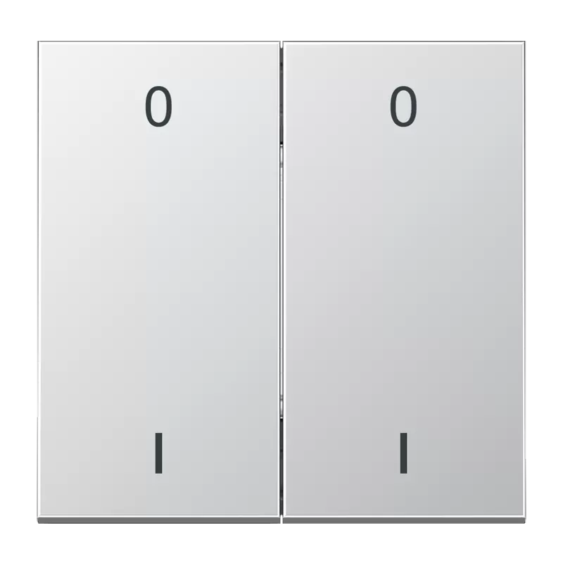 Jung EnOcean Funk-Wandsender 4-kanalig, Symbole 0 I, Serie LS, Aluminium (lackiert) ENOAL2995-01-L