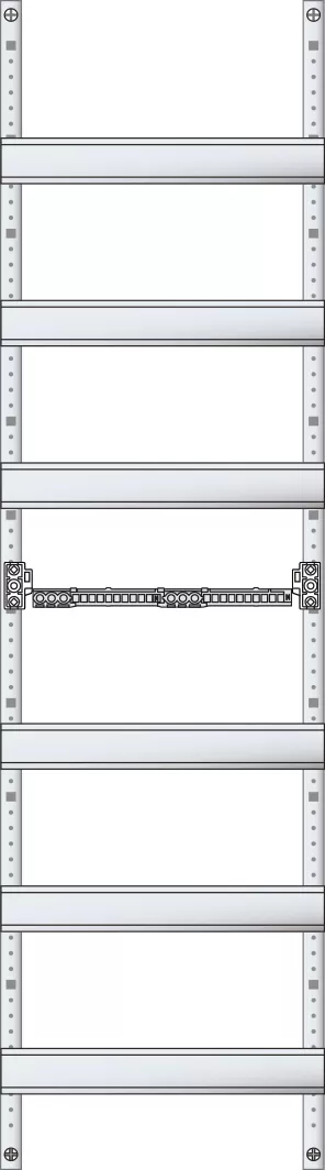 ABN ESPRO-Verteilerfeld für Flachverteiler 1 x 6-reihig mit N+PE Steckklemmen  MFK16R