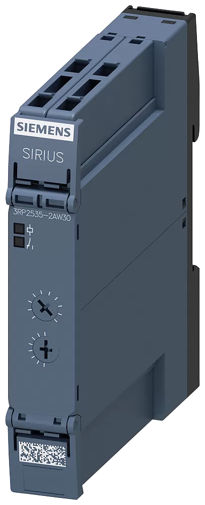 Siemens Zeitrelais, rückfallverzögert, 1W, 15 Zeitbereiche, 0,05 S-100h, 3RP25352AW30