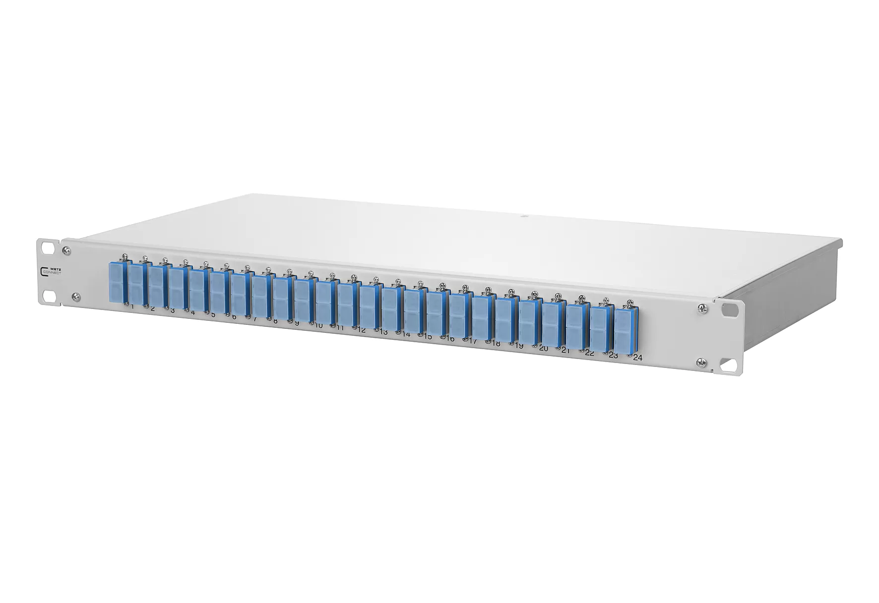 Metz Connect OpDAT fix Patchfeld splice 24xSC-D (blau), OS2, grau 150259E224-E