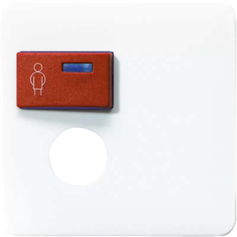 Jung Abdeckung für Ackermann, Typ 73071, 73075 A, rot, Serie CD, alpinweiß CD071BWW