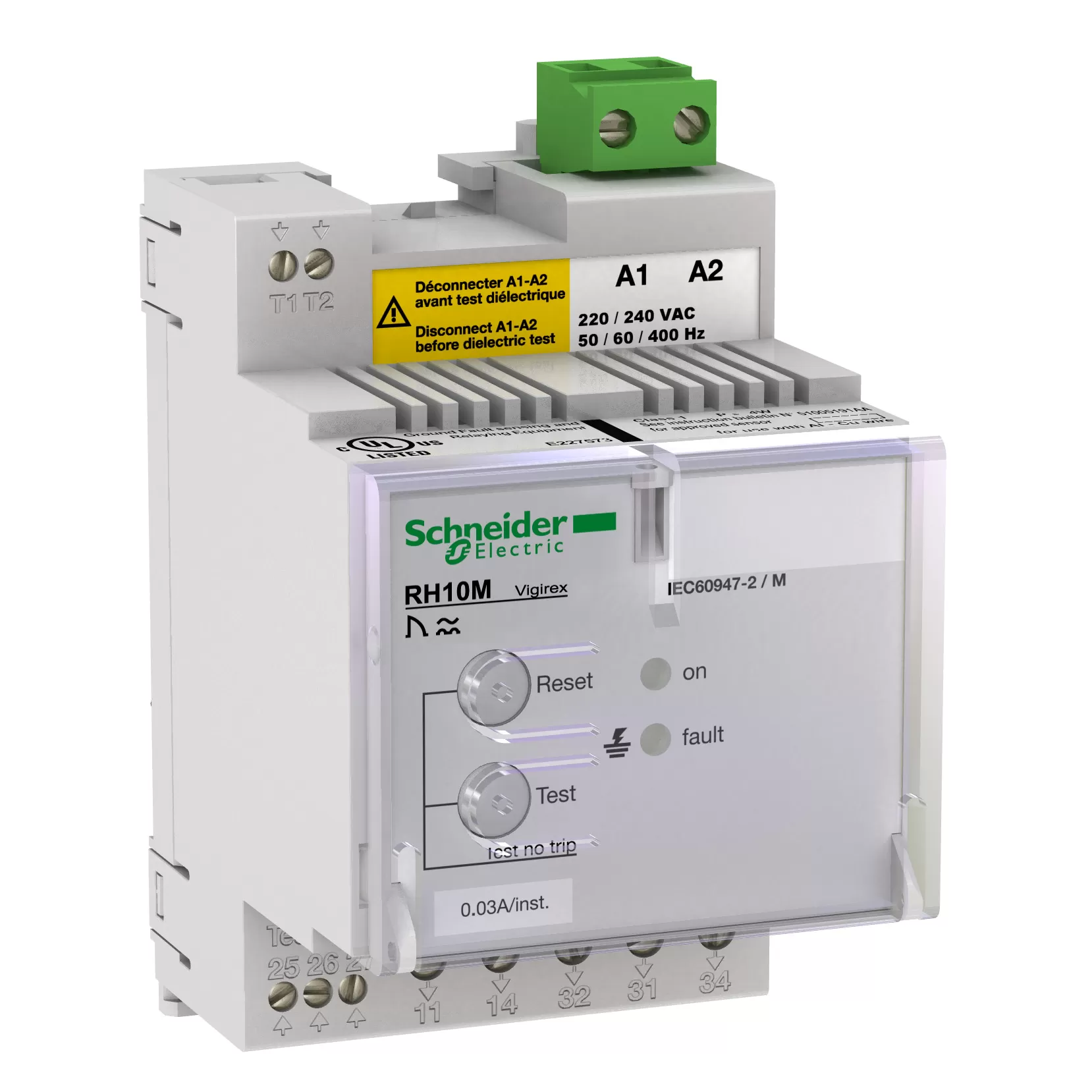 Schneider Electric Erdschlussrelais RH10M, 300mA, 240V 56135
